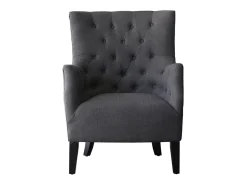 Poltrona Escandinava Tecido "Duchesse" - 76 x 83 x 100,5 cm - Cinza