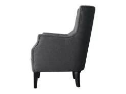 Poltrona Escandinava Tecido "Duchesse" - 76 x 83 x 100,5 cm - Cinza