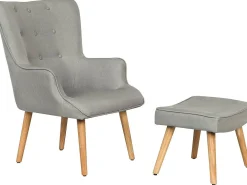 Poltrona estilo escandinavo em tecido