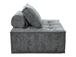Poltrona estilo veludo - 96 x 100 x 89 cm - Cinza