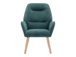 Poltrona fixa tecido azul-esverdeado, estilo escandinavo - OSIMO