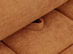 Poltrona função avança-recua em tecido texturizado terracota APOLIU
