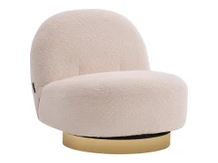 Poltrona giratória de tule "Churchill" - 76 x 80 x 74 cm - Branco