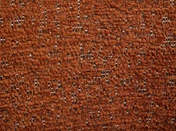 Poltrona giratória em tecido chenille terracota FEDOTE