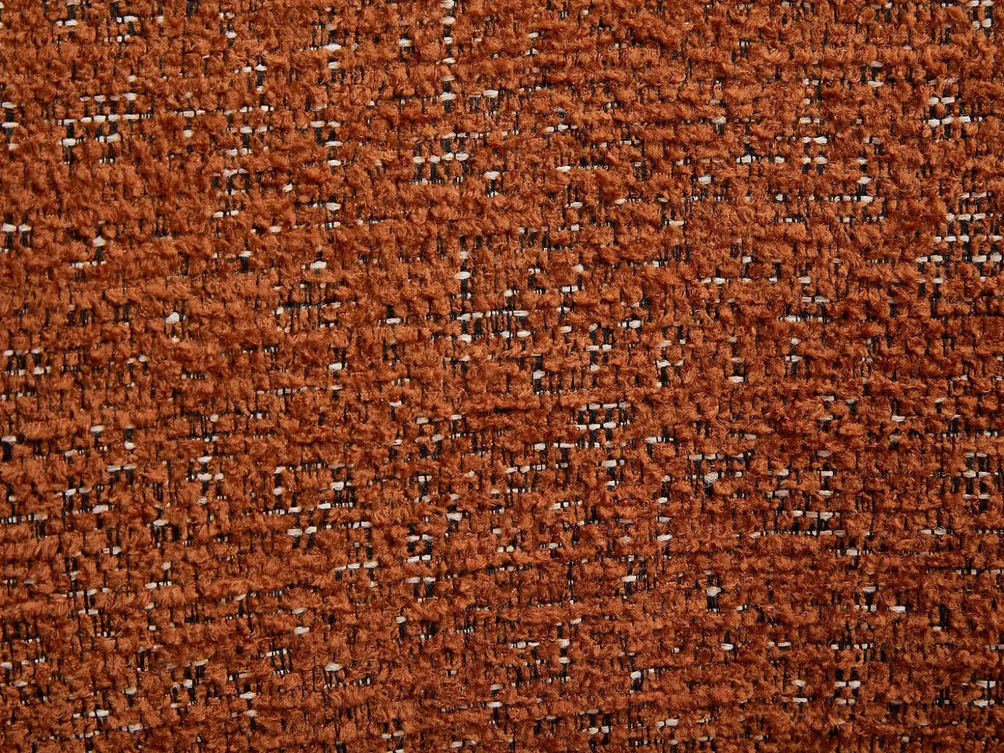 Poltrona giratória em tecido chenille terracota FEDOTE