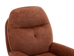Poltrona giratória em tecido texturizado cor terracota - ILMACA