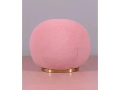 Poltrona giratório de design estofado em algodão - Corsica - Rosa