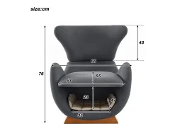 Poltrona ideal para quem tem animais de estimação - 66 x 69 x 76 cm - tecido resistente a riscos - madeira - cinza