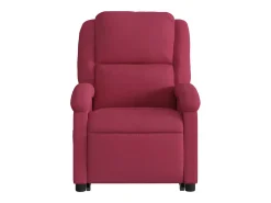 Poltrona massagens elevatória elétrica veludo vermelho-tinto SHL880212
