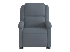 Poltrona massagens elevatória elétrica veludo cinzento-escuro SHL427517