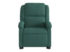 Poltrona massagens elevatória elétrica veludo verde-escuro SHL586841