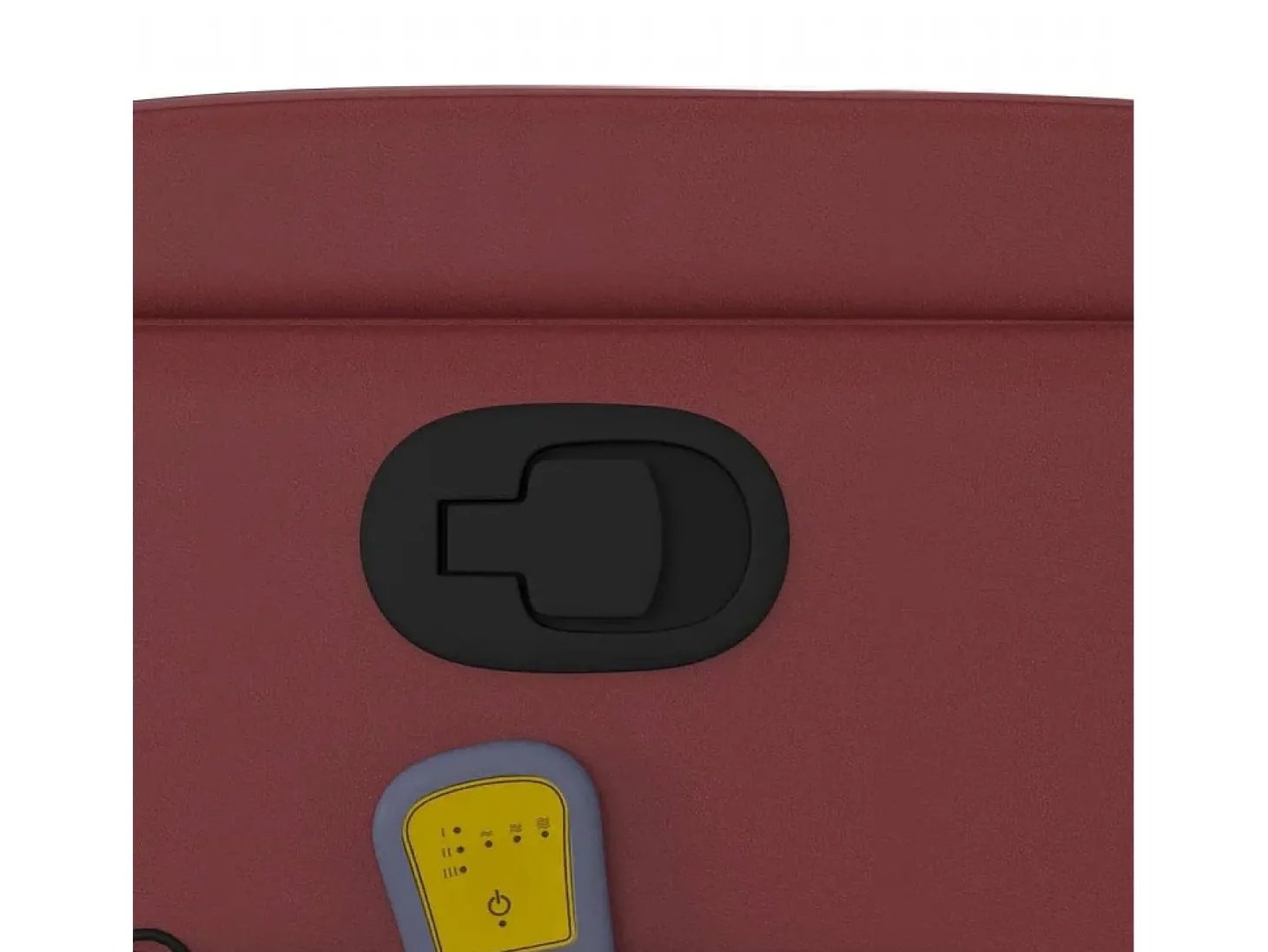 Poltrona massagens reclinável couro artificial vermelho tinto SHL731091