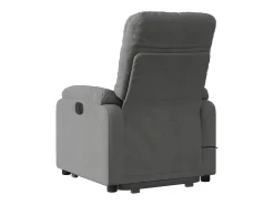 Poltrona massagens reclin. elevatória microfibra cinza-escuro SHL254807