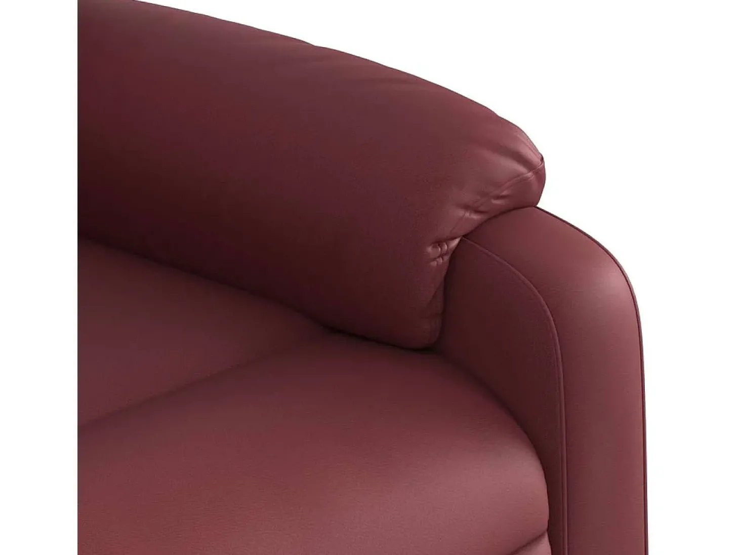 Poltrona massagens reclinável couro artificial vermelho tinto SHL317074