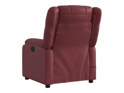 Poltrona massagens reclinável couro artificial vermelho tinto SHL317074