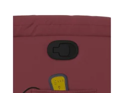 Poltrona massagens reclinável couro artificial vermelho tinto SHL317074