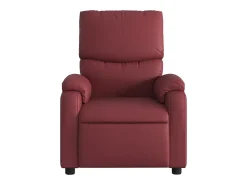 Poltrona massagens reclin. elétrica couro artif. vermelho-tinto SHL473794
