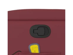 Poltrona massagens reclinável couro artificial vermelho tinto
