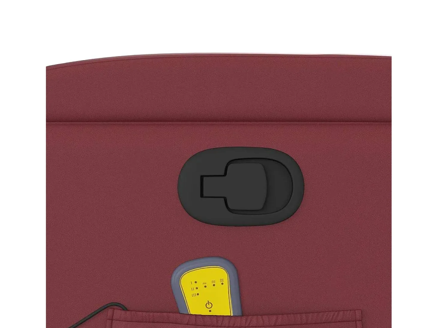 Poltrona massagens reclinável couro artificial vermelho tinto
