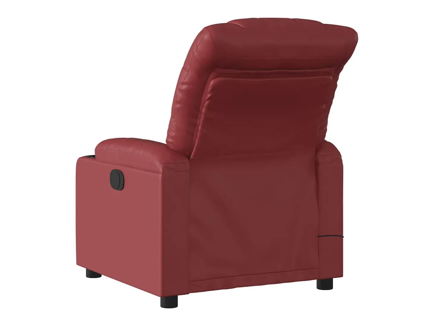 Poltrona massagens reclinável couro artificial vermelho tinto SHL909043