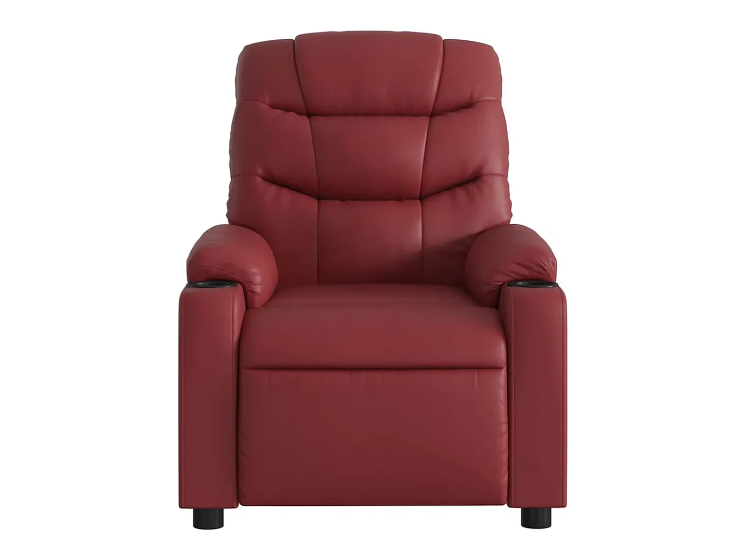 Poltrona massagens reclinável couro artificial vermelho tinto SHL909043