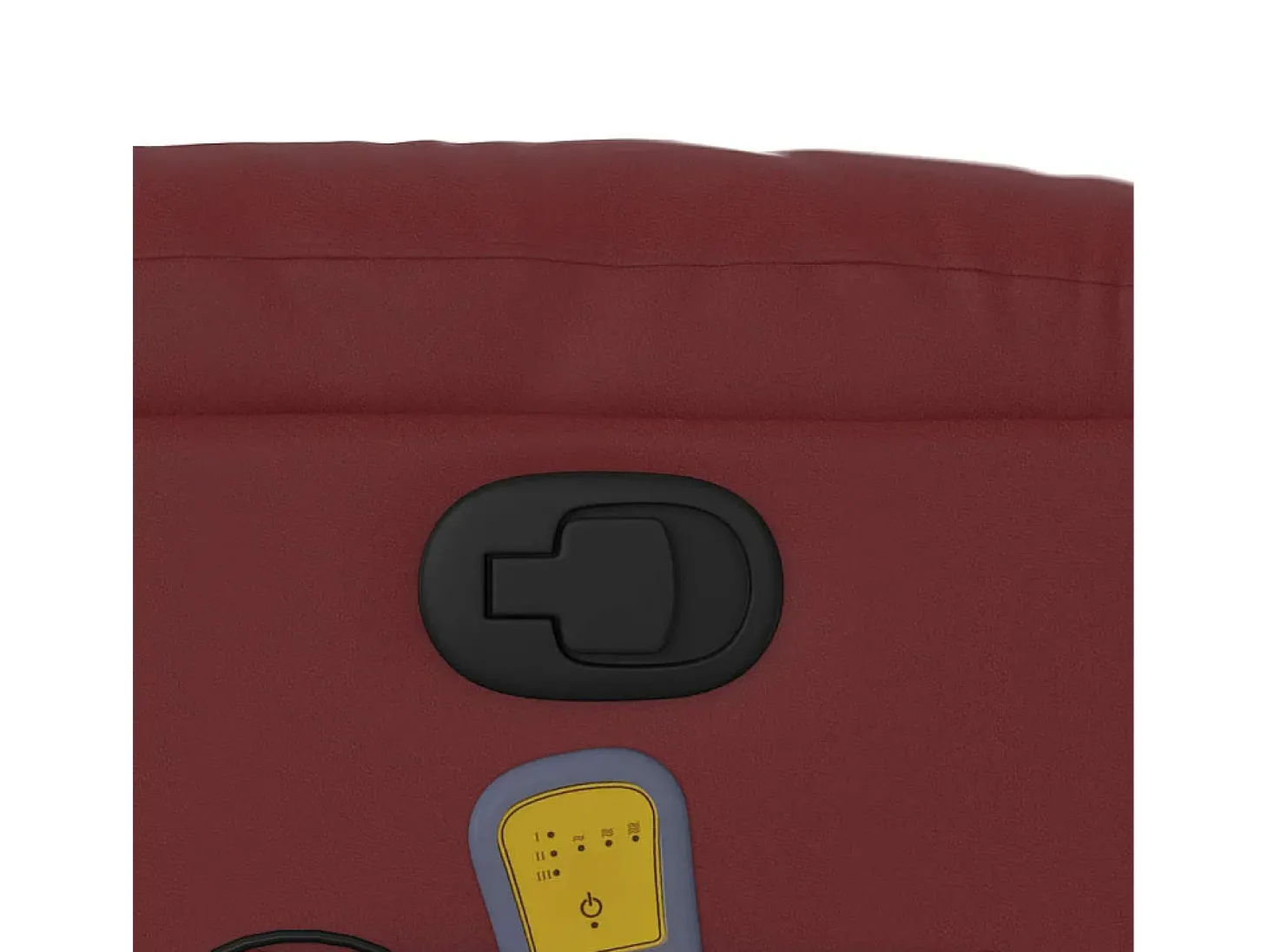 Poltrona massagens reclinável couro artificial vermelho tinto SHL909043