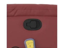 Poltrona massagens reclinável couro artificial vermelho tinto SHL682684