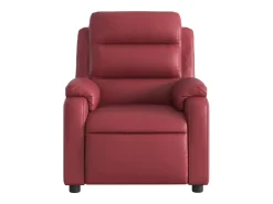 Poltrona massagens reclinável couro artificial vermelho tinto SHL682684