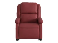 Poltrona massagens reclinável couro artificial vermelho tinto SHL64737