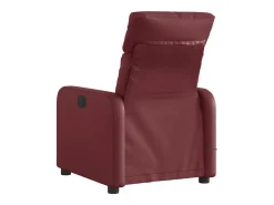 Poltrona massagens reclin. elétrica couro artif. vermelho-tinto SHL259418