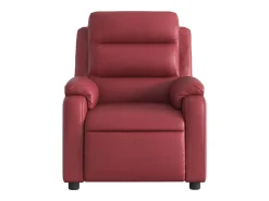 Poltrona massagens reclin. elétrica couro artif. vermelho-tinto SHL784007