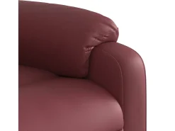 Poltrona massagens reclinável couro artificial vermelho tinto SHL138519