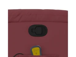 Poltrona massagens reclinável couro artificial vermelho tinto SHL138519