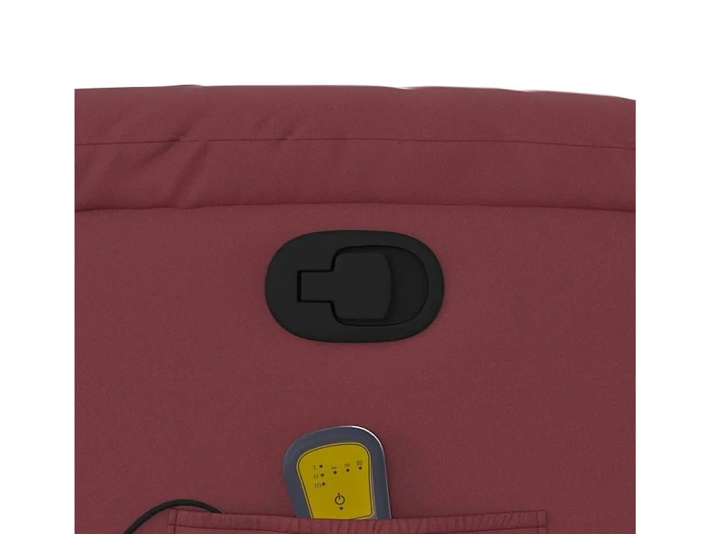 Poltrona massagens reclinável couro artificial vermelho tinto SHL138519