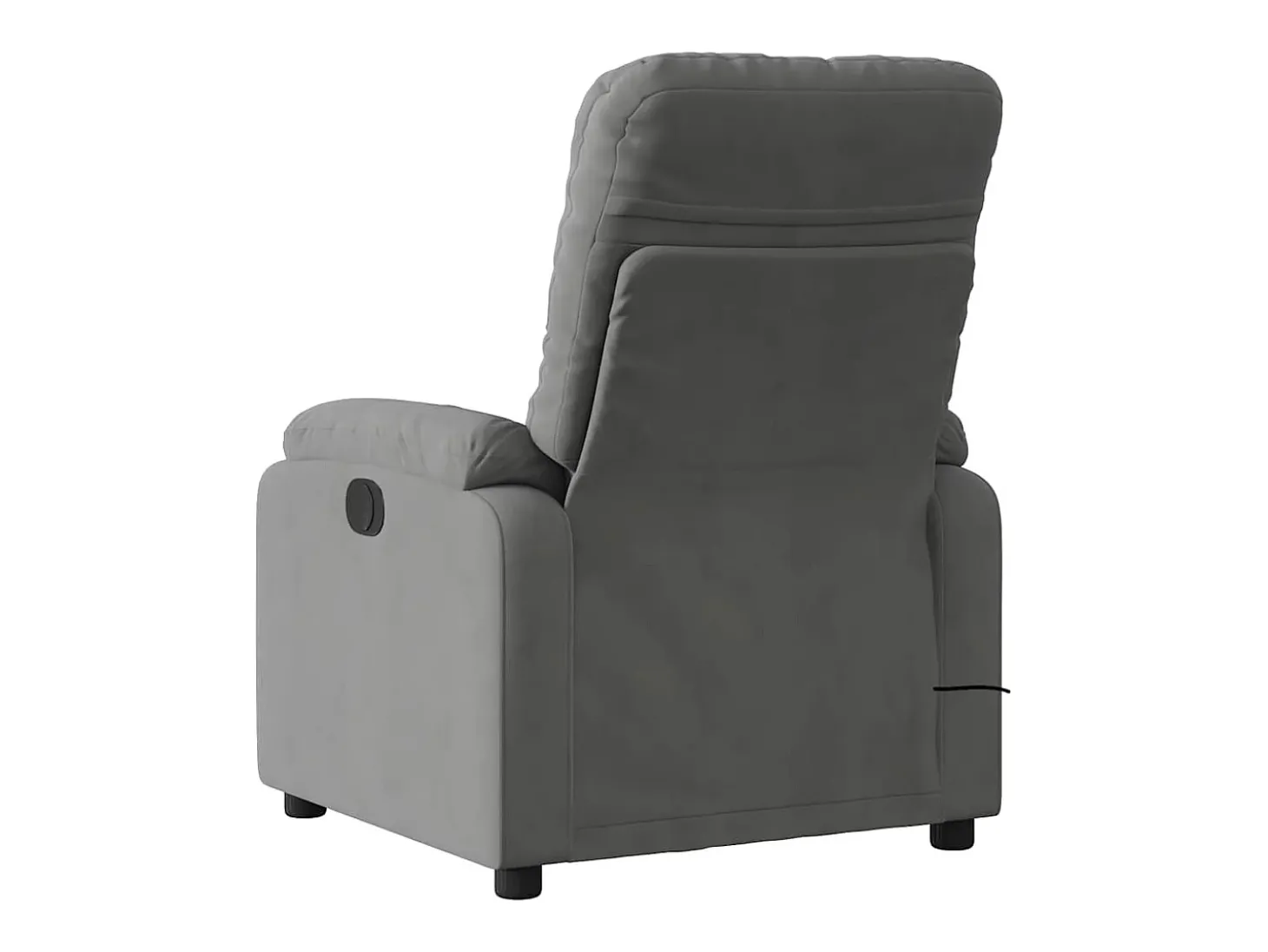 Poltrona massagens reclinável elétrica microfibra cinza-escuro SHL496139