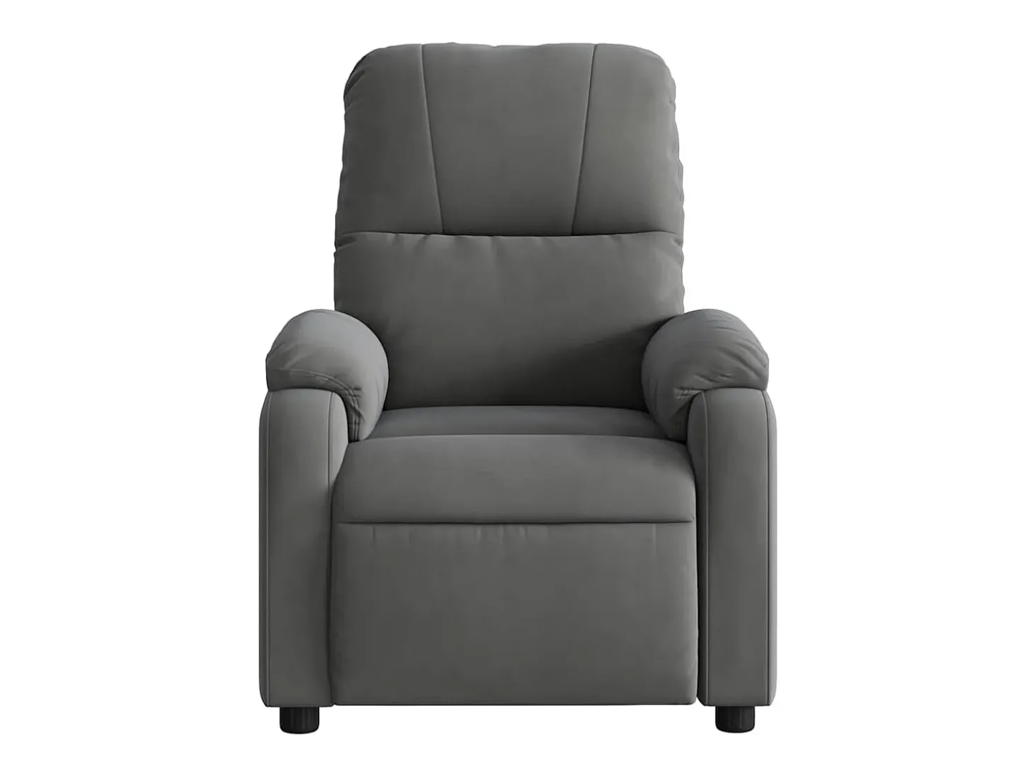 Poltrona massagens reclinável elétrica microfibra cinza-escuro SHL496139