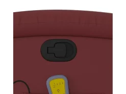 Poltrona massagens reclinável couro artificial vermelho tinto SHL946375