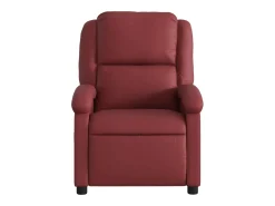 Poltrona massagens reclinável couro artificial vermelho tinto SHL946375