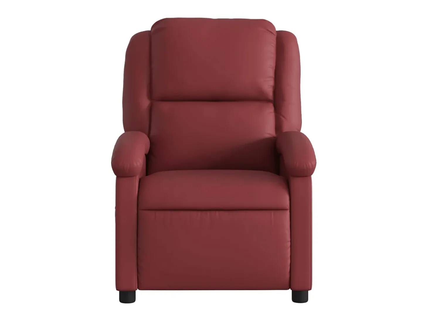 Poltrona massagens reclinável couro artificial vermelho tinto SHL946375