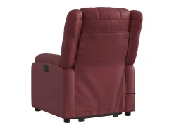 Poltrona massagens reclinável couro artificial vermelho tinto SHL667008