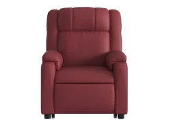 Poltrona massagens reclinável couro artificial vermelho tinto SHL667008