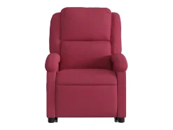 Poltrona massagens reclinável elevatória veludo vermelho tinto