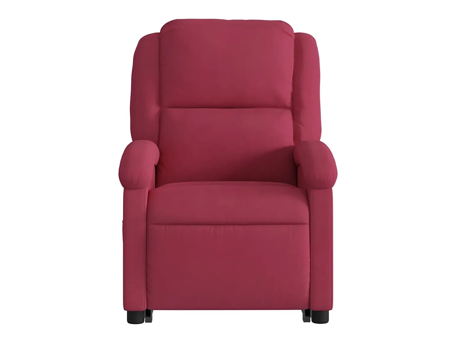 Poltrona massagens reclinável elevatória veludo vermelho tinto