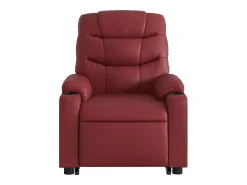 Poltrona massagens reclinável couro artificial vermelho tinto SHL547891