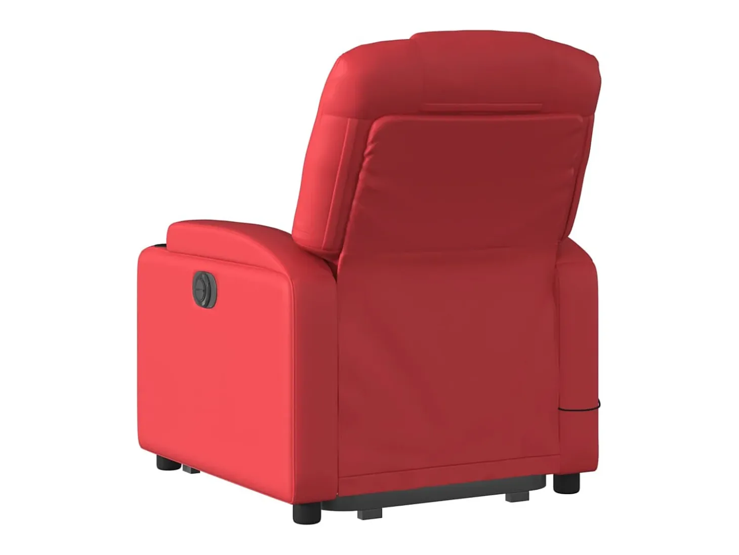 Poltrona massagens reclinável elevatória couro artif. vermelho SHL910593