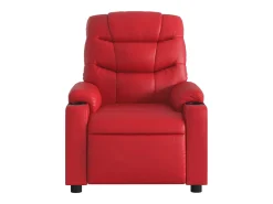 Poltrona massagens reclinável elétrica couro artif. vermelho SHL379186