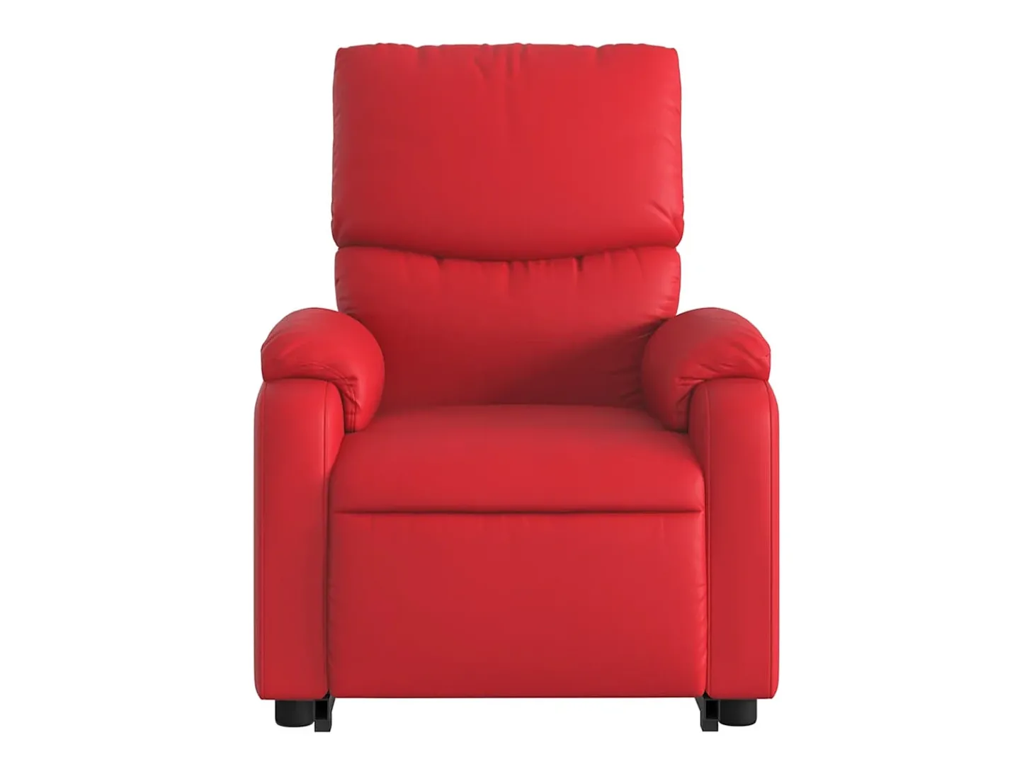 Poltrona massagens reclinável elevatória couro artif. vermelho SHL669522