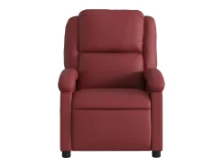 Poltrona massagens reclin. elétrica couro artif. vermelho-tinto SHL838123