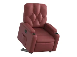 Poltrona reclin. elevatória elétrica couro artif vermelho-tinto SHL366106