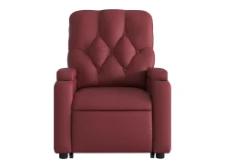 Poltrona reclin. elevatória elétrica couro artif vermelho-tinto SHL366106
